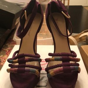 Purple strappy heels